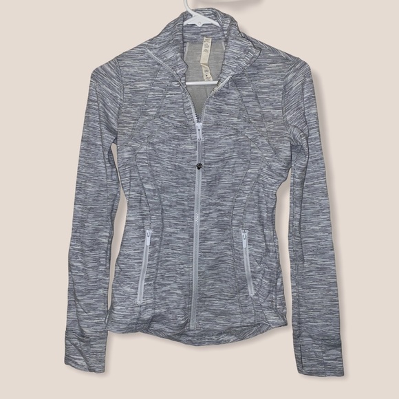 lululemon athletica Tops - Lululemon Define Jacket in Gray & White (Size 4)